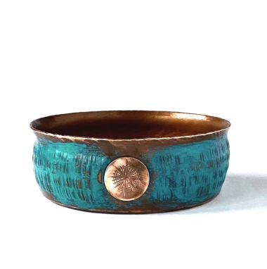 Captain's Choice Aquamarine Copper Shaving Lather Bowl