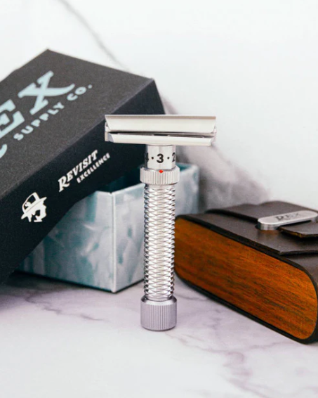 Rex Supply Co. Konsul Slant Adjustable Stainless Steel DE Razor