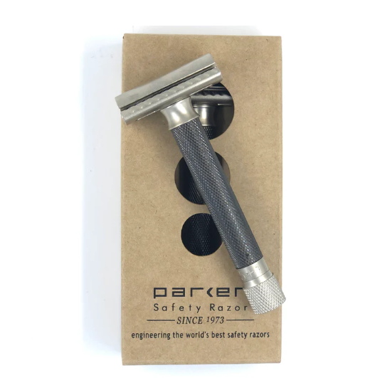Parker Variant Adjustable Safety Razor, Graphite Coloured Handle