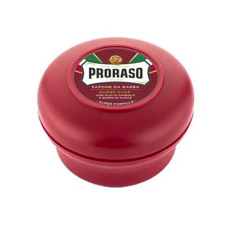 Proraso Shaving Soap Jar - Sandalwood With Shea Butter - For Tough Beards