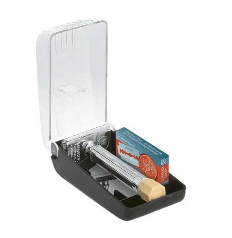 Merkur 570 Progress, Set of Adjustable Safety Razor, Bright Chrome Finish, 10 blades