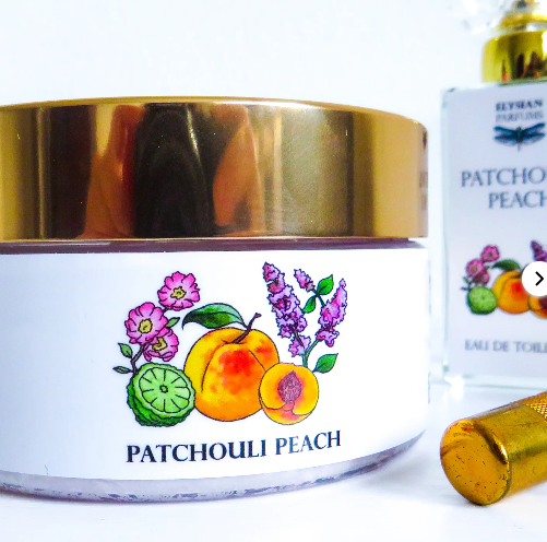 Elysian Patchouli Peach Men's Shaving Soap, Tallow and Shea Butter, 4 oz